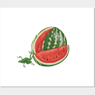 Juicy Watermelon Slice Posters and Art